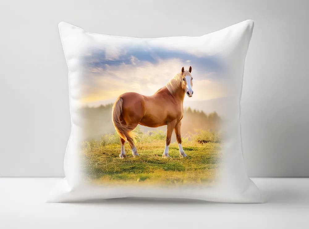 Golden Horse Cushion