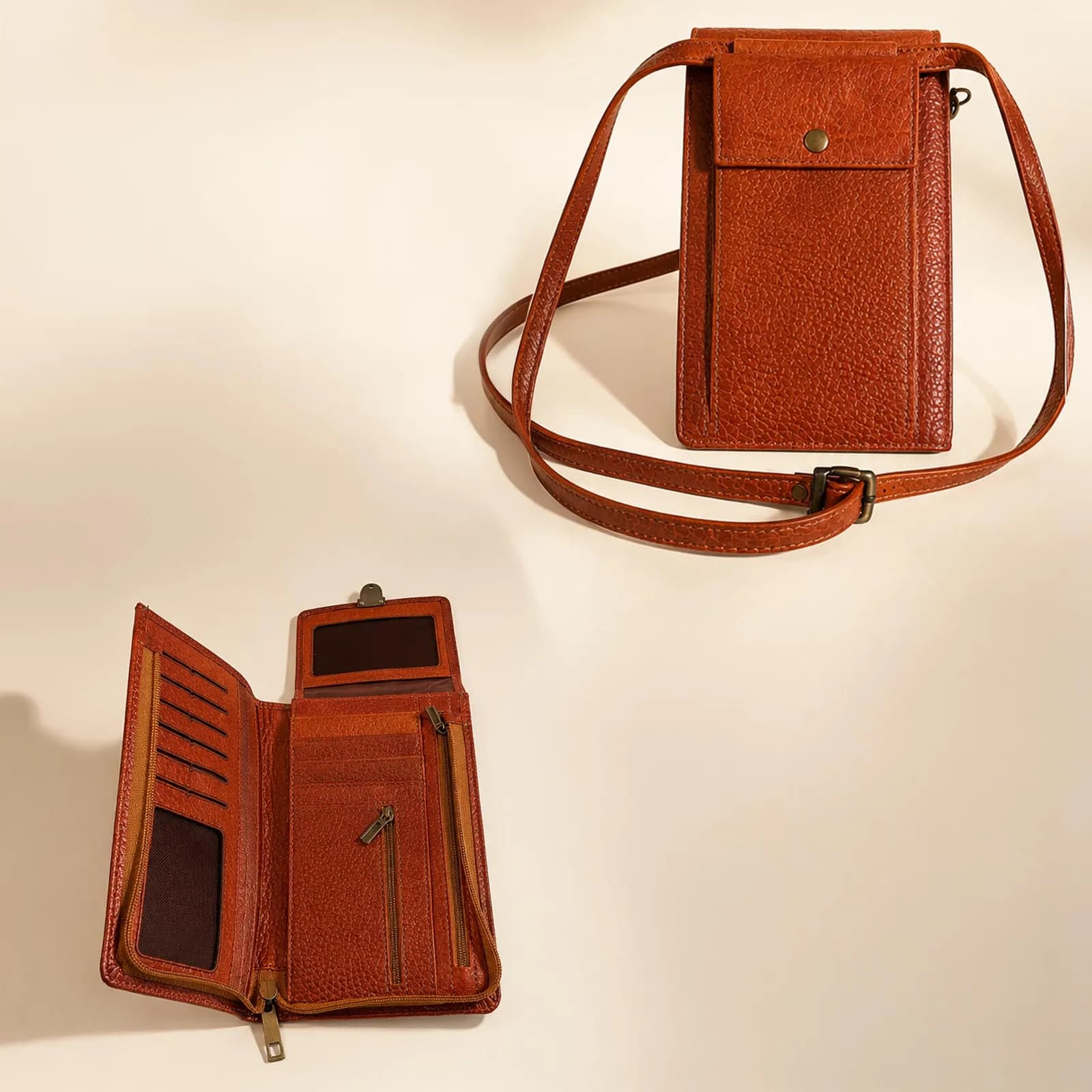 The Rugged Pebbled Phone Crossbody - 2