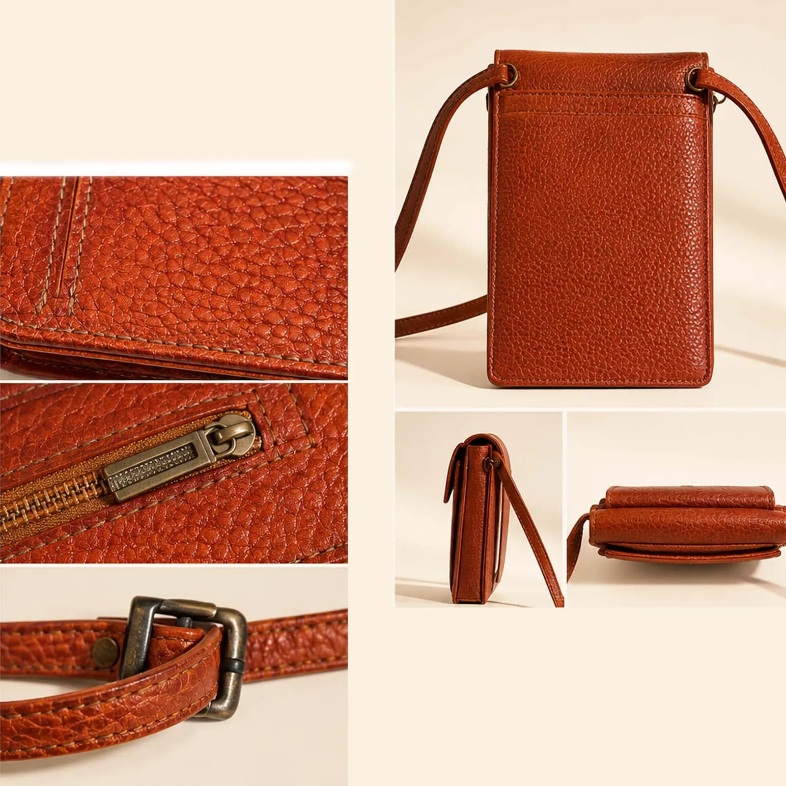 The Rugged Pebbled Phone Crossbody
