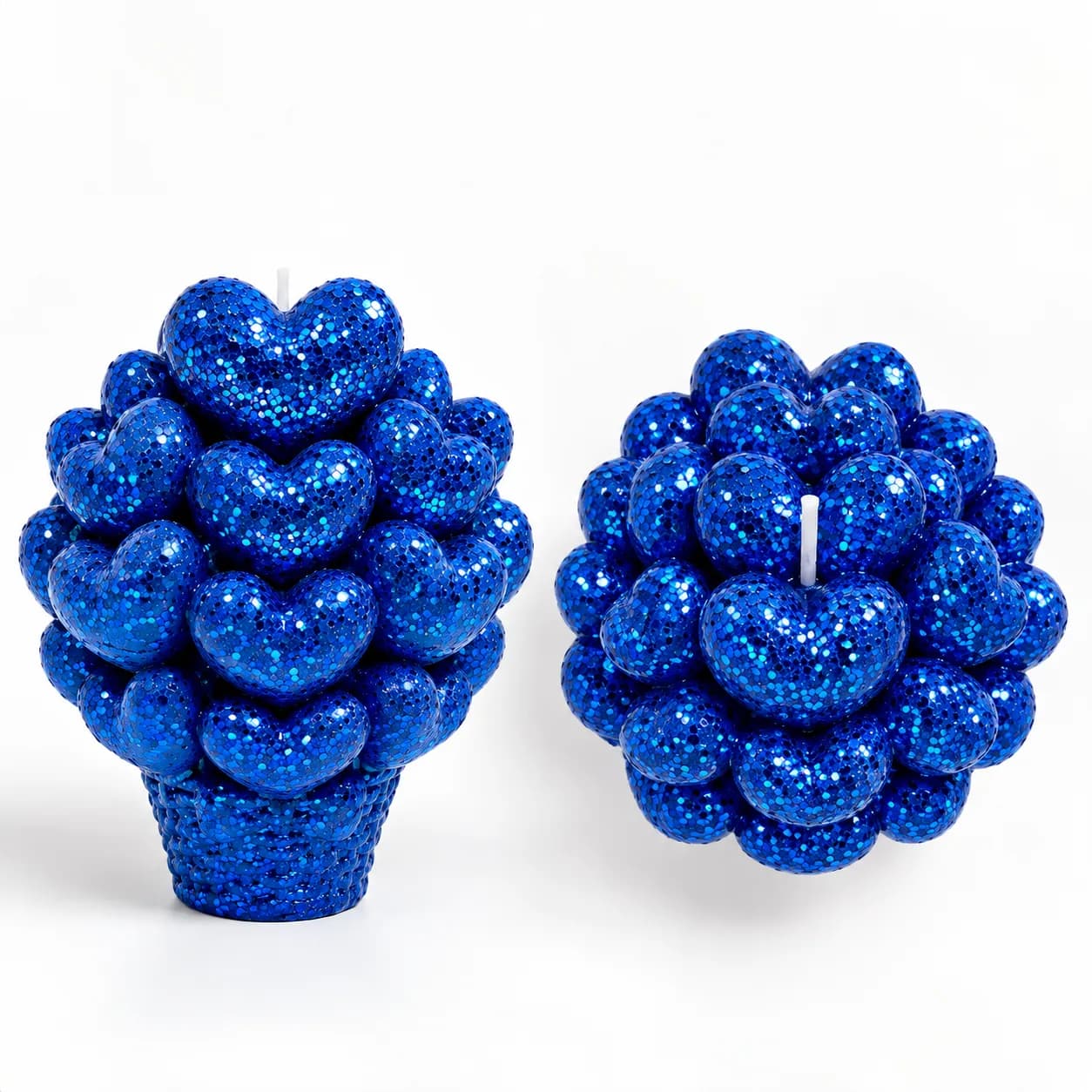 Glitter Heart Cluster Candle - 3