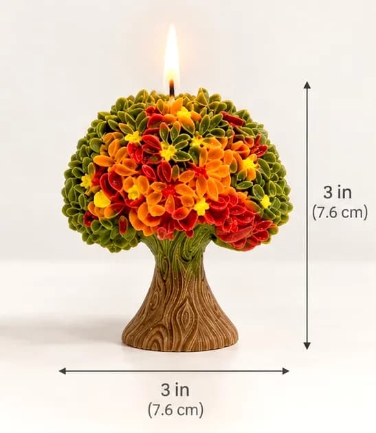 Mini Tree Shaped Floral Candle